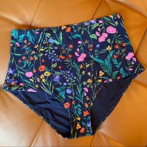Aerie Swim Hi Rise: Navy Floral
